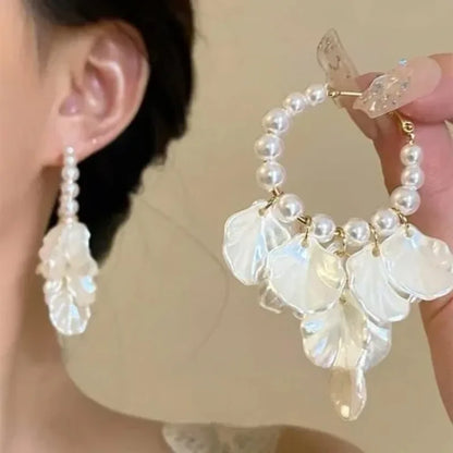 Women's Pearl Petal Ball Earrings for Stylish Party Looks - Smarsty
