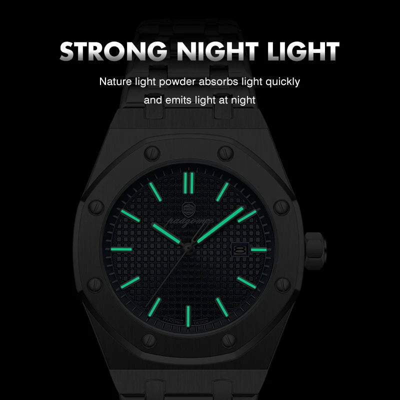 Luxury Waterproof Quartz Watch with Luminous Date Feature - Smarsty