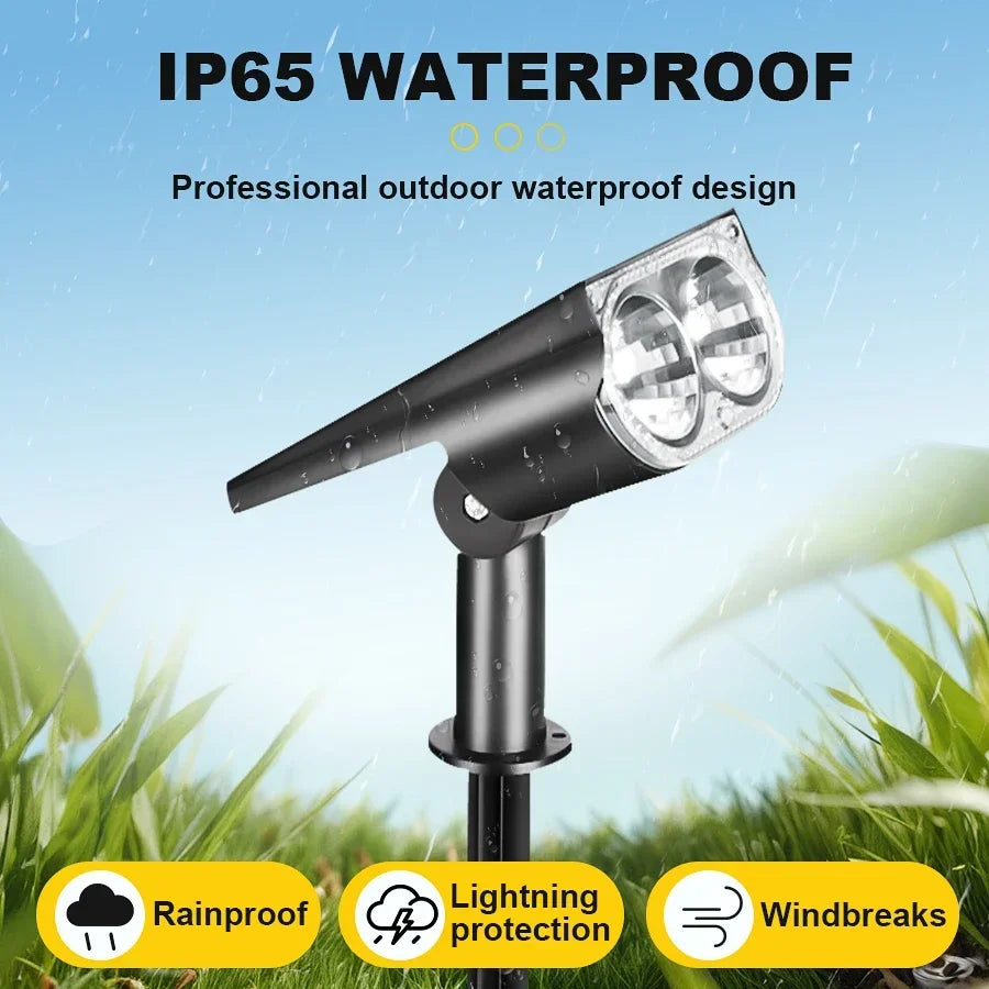 Adjustable LED Solar Spotlights for Outdoor Garden Lighting - Smarsty