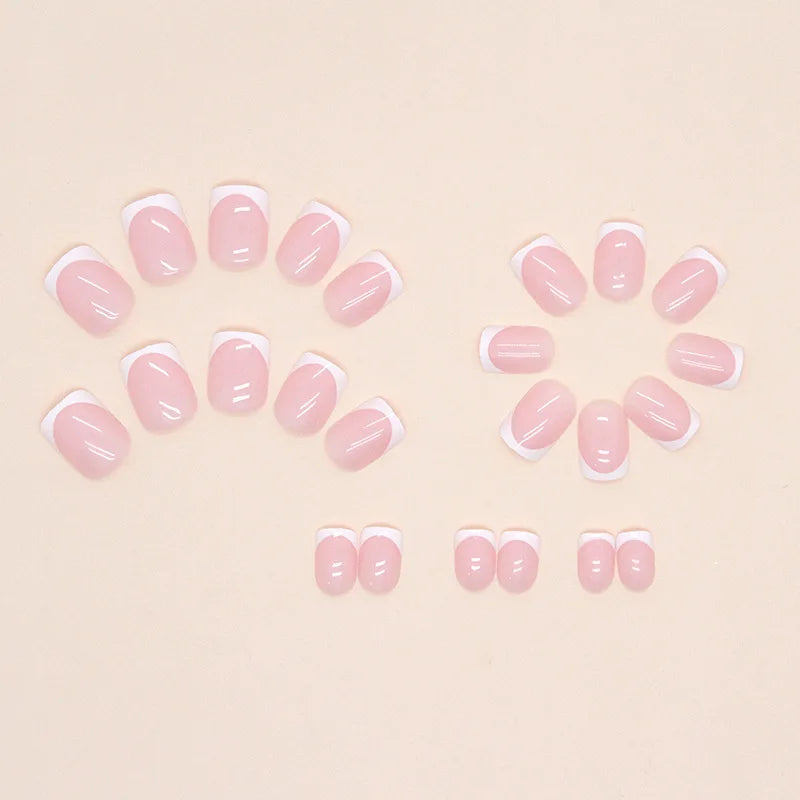 24 Square Short Fake Nails with Glue and File - Smarsty