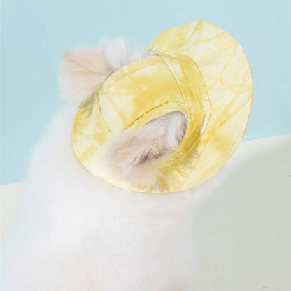 Cotton Cat Sun Hat With Ear Holes For Pets - Smarsty