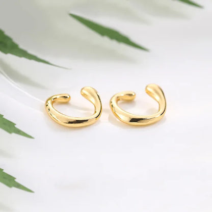 Double Circle Ear Cuff No Piercing Vintage Hip Hop Style - Smarsty