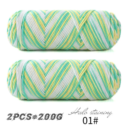 Colorful Dyed Milk Cotton Yarn for Handmade Projects - Smarsty