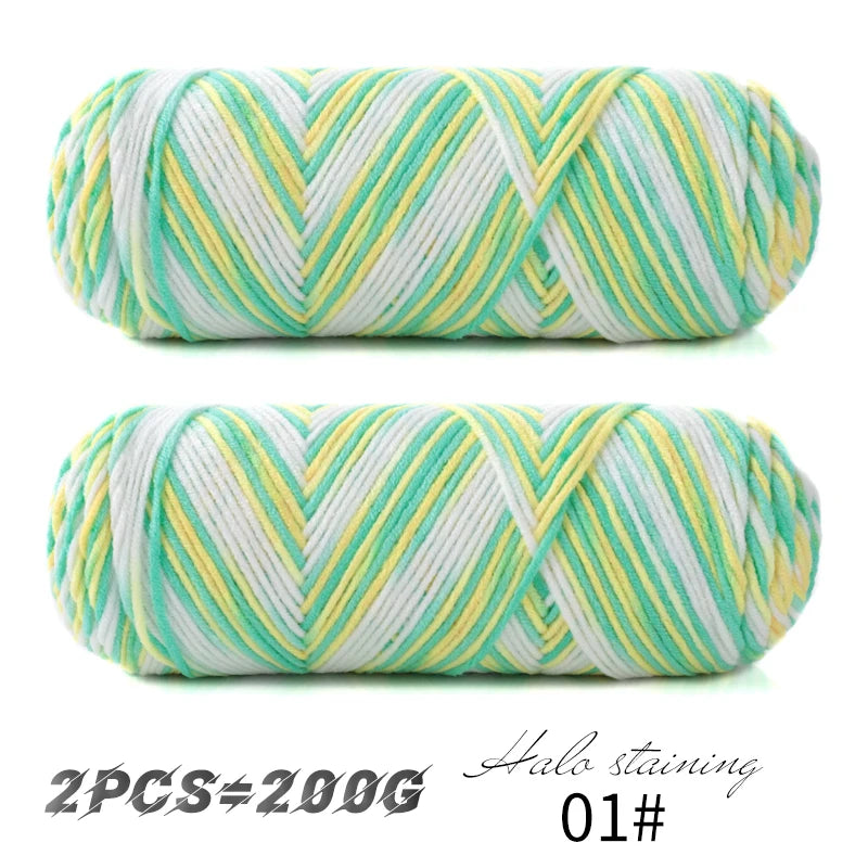 Colorful Dyed Milk Cotton Baby Sweater Yarn for DIY Projects - Smarsty