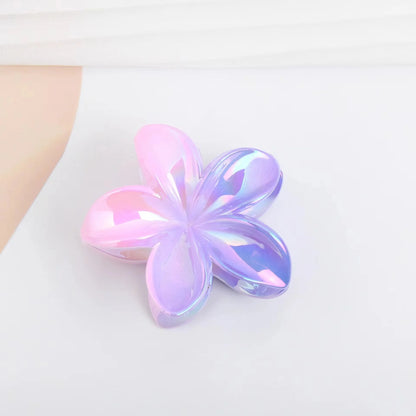 Gradient Large Flower Acrylic Hair Clip Boho Beach Accessory - Smarsty