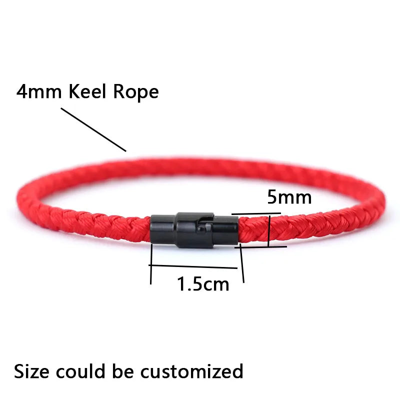 Grade A Keel Rope Bracelet Men Femme Lucky Red Thread Braclet Attract Mirco Magentic Couple Braslet Wealth Prosperity Brazalete - Smarsty