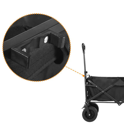 Collapsible Folding Utility Beach Wagon Cart Heavy Duty Large Capacity Fold Wagon Outdoor Trolley Portable Camping Cart Table