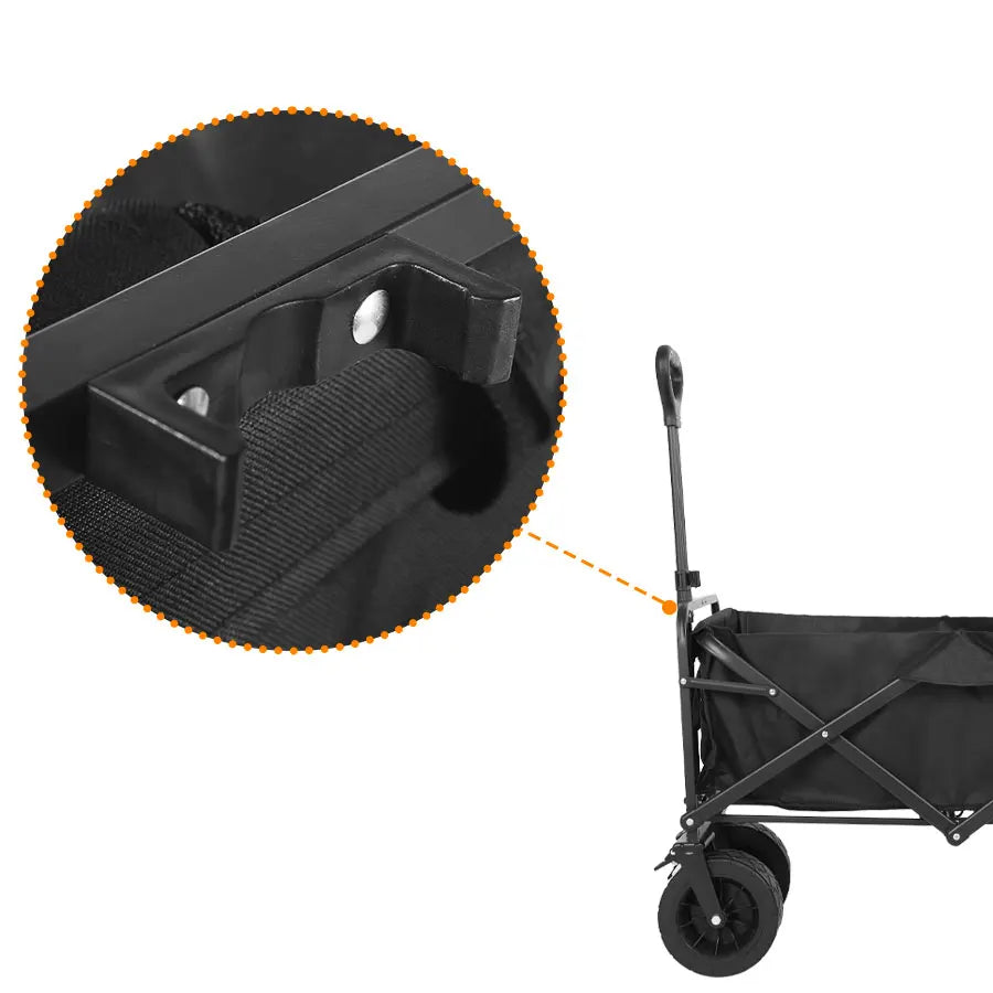Collapsible Folding Utility Beach Wagon Cart Heavy Duty Large Capacity Fold Wagon Outdoor Trolley Portable Camping Cart Table