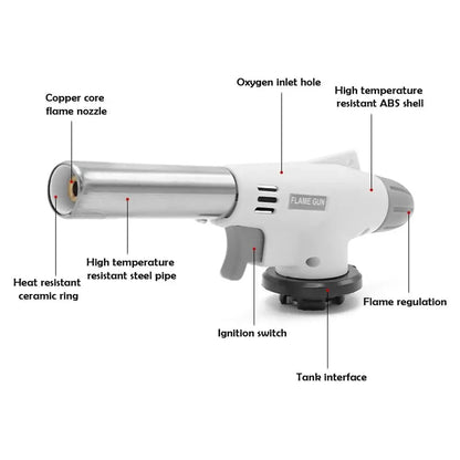 Adjustable Flame Gas Lighters Outdoor Camping Gas Welding-Burner Welding Gas Burner Flame Gas Torch for BBQ Camping Cooking