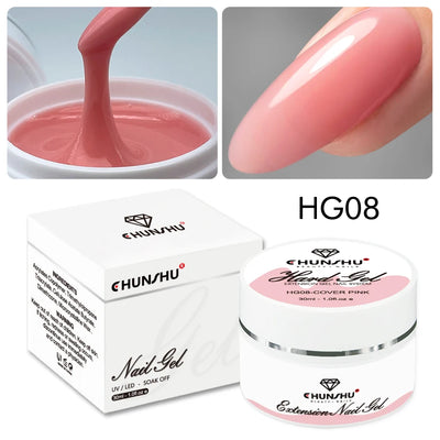 Milky White Hard Gel For Nail Extension 30ML - Smarsty