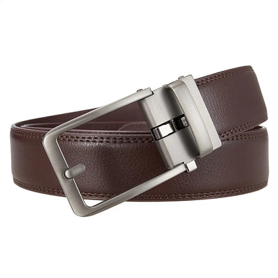 Men's Genuine Leather Click Belt Automatic Buckle High Quality - Smarsty