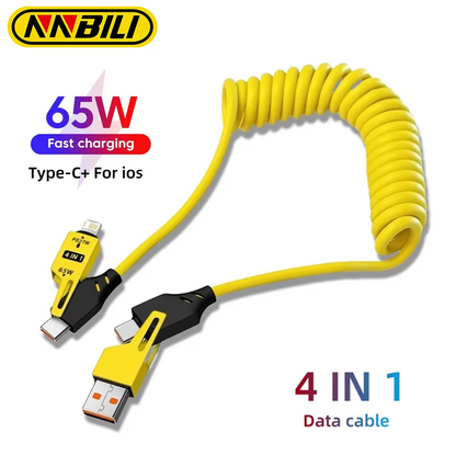 NNBILI 4 in 1 65W Quick Charger Data Cable - Smarsty