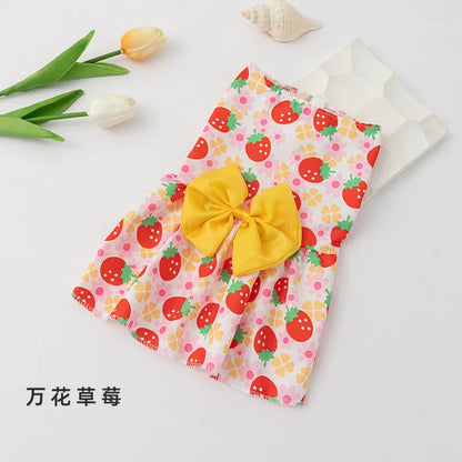 Small Dog Flower Princess Dress for Summer Fun - Smarsty