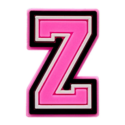 Pink Letter Shoe Charms for Crocs Accessories Women Clogs Pins Men Badge Kids Jeans Girls Decorations Buckle Shoes Accessories