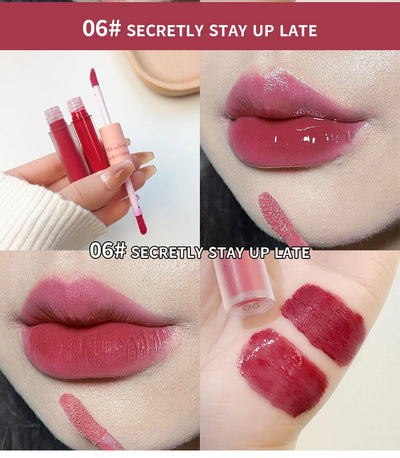 Double End Lip Glaze Glossy Color and Moisture - Smarsty