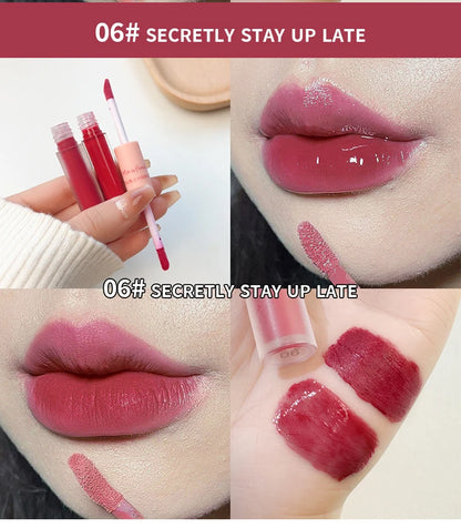Double End Lip Glaze Glossy Color and Moisture - Smarsty