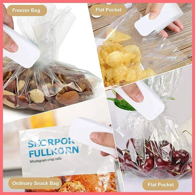 1pc Mini Handheld Snack Sealer,Compact ABS Plastic Bag Sealer for Freshness, Easy-to-Use Kitchen Gadge,Portable Sealer Packaging by Smarsty