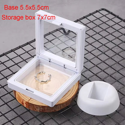 5Pcs Floating Jewelry Display Cases for Rings and Necklaces - Smarsty