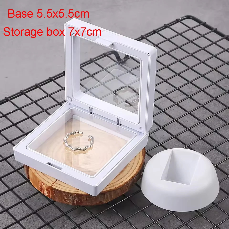 5Pcs Floating Jewelry Display Cases for Rings and Necklaces - Smarsty