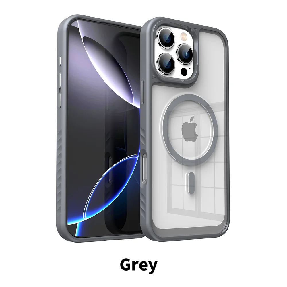 Luxury Acrylic Clear For Magsafe Magnetic Phone Case For iPhone 15 14 13 12 16 17 Pro Max Wireless Charge Bumper Protector Cover