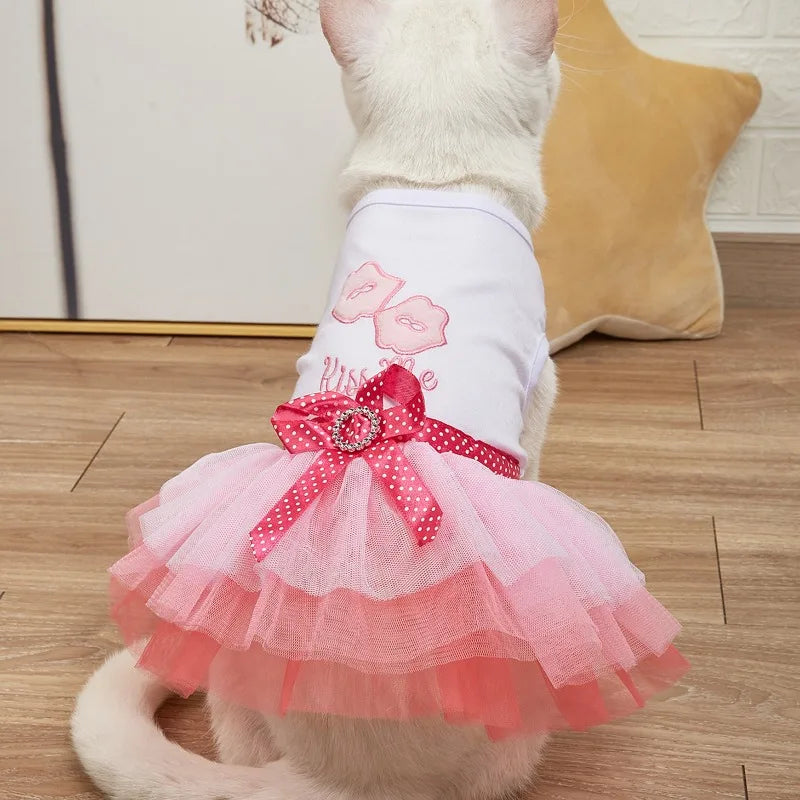 Cute Lace Puppy Dress for Summer Pet Apparel - Smarsty