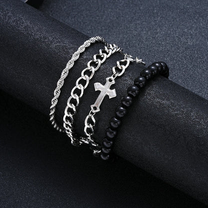 Stainless Steel Bracelet Set For Unisex Fashion - Smarsty