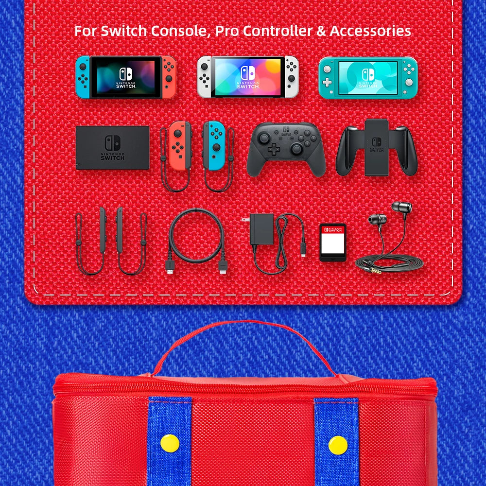 Large Protective Case for Nintendo Switch OLED Travel - Smarsty