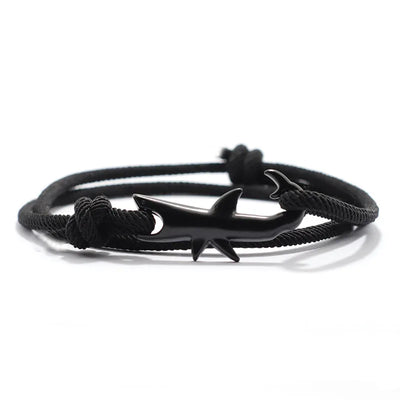 Men’s Adjustable Shark Bracelet Double Layer Rope Strand - Smarsty
