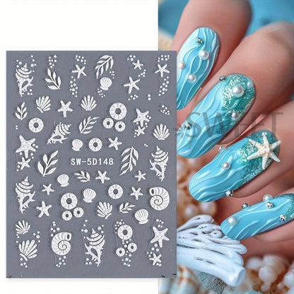 Summer Beach Jellyfish Nail Stickers for Unique Manicure - Smarsty