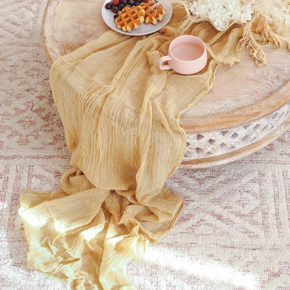 Semi-Sheer Gauze Table Runner for Elegant Events - Smarsty