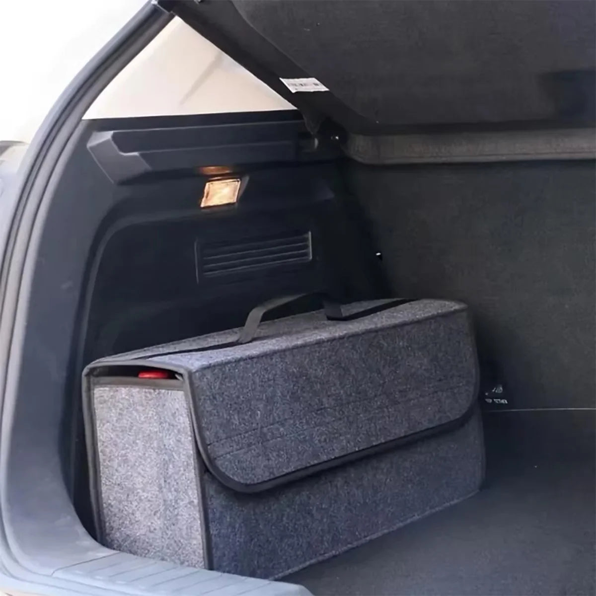 1PC Dark gray car felt storage box car storage bag enlarged and thickened soft felt storage box household storage box - Smarsty