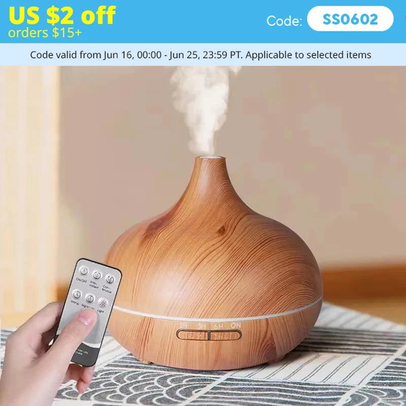 Aromatherapy Essential Oil Diffuser With Remote Control - Smarsty