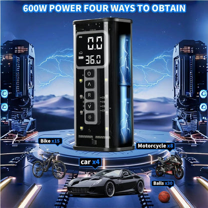 Portable Tire Inflator Air Compressor 6000mAh Battery - Smarsty