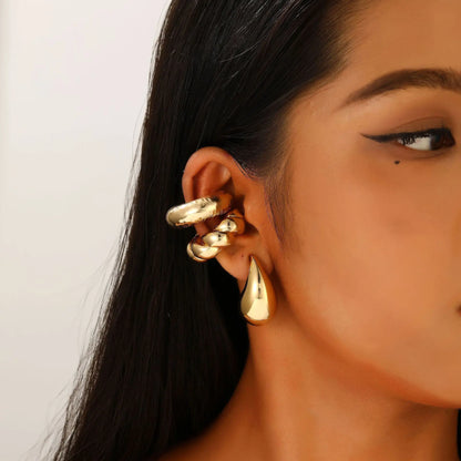 Trendy Vintage Geometric Clip Earrings for No Piercing Style - Smarsty