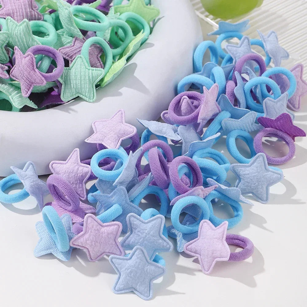 Cute Girls Hair Ties Soft No Harm Ponytail Holders 10Pack - Smarsty