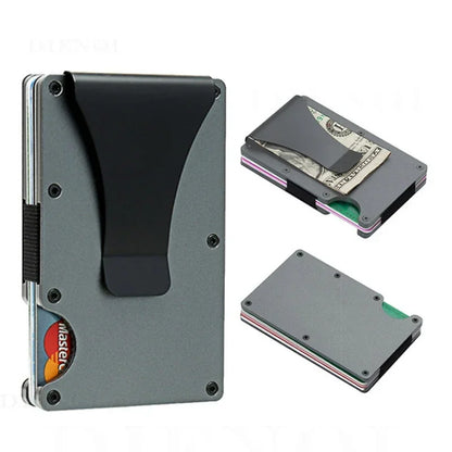 ANTI RFID Blocking Minimalist Card Holder Wallet for Men 2025 Slim Mini Fashion Wallet - Metal Wallet with Money Clip for Unisex - Smarsty