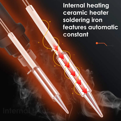 Electric Soldering Iron 80W Welding Gun Tool Kit Heat Pencil Repair Tools Adjustable Temperature Replaceable Soldering Iron Head