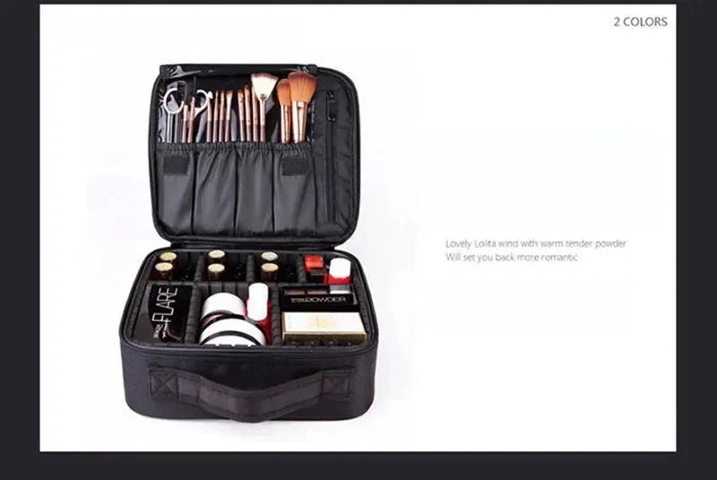 Waterproof Travel Makeup Bag for Women with Brush Storage - Smarsty