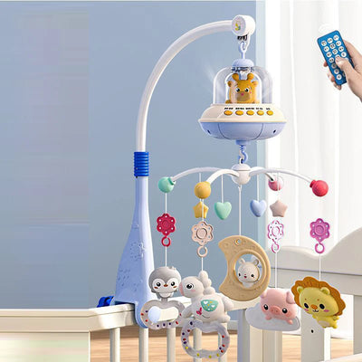 Musical Baby Crib Mobile with Lights Music Projection for Infants Remote Control Crib Toys for Newborn Baby Mobile for Crib Toys - Smarsty