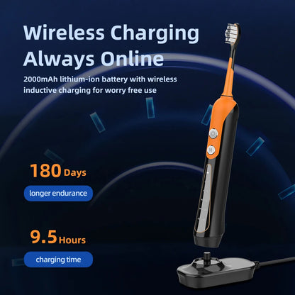 Sonic Electric Toothbrush with USB Rechargeable Whitening Feature - Smarsty