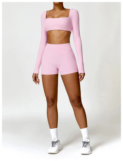 Ctenkevet Solid Color Women Fitness Quick-Dry Sport Short Women Cycling Soft Training Shorts Jog High Waist Yoga Short Legging - Smarsty