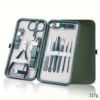 Stainless Steel Nail Care Kit with Travel Case - Smarsty