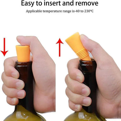 Silicone Wine Bottle Stoppers Set Leak Proof Sealing Solution - Smarsty