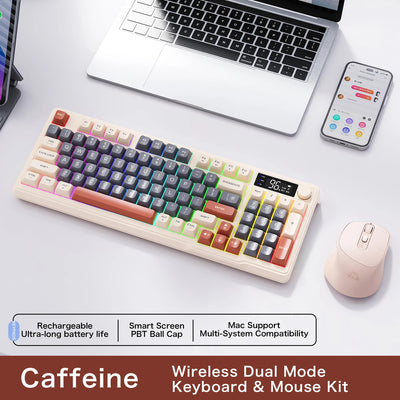 Wireless Keyboard With Screen Bluetooth Multi Device Linking - Smarsty