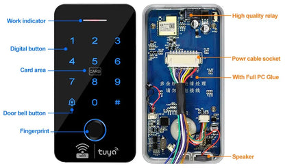 WiFi Tuya Fingerprint Access Controller Waterproof System - Smarsty