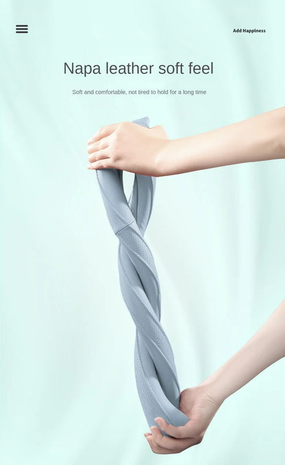 Napa Leather Perforated Patchwork Car Steering Wheel Cover, Non-slip, Breathable, Universal 15 Inch (Approx. 38cm)