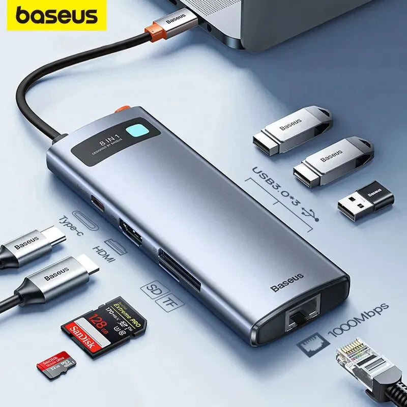 USB C Hub 4K 60Hz Ethernet PowerDelivery100W MacBook Pro