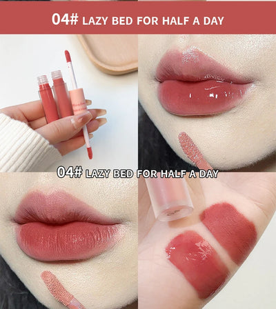 Double End Lip Glaze Glossy Color and Moisture - Smarsty