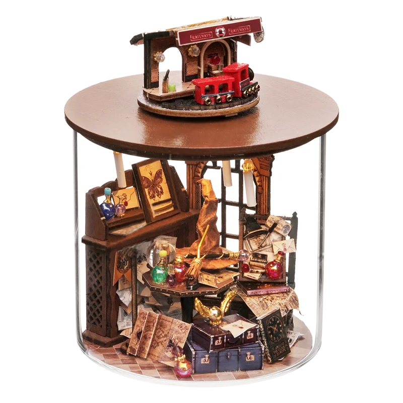 Mini DIY kit for doll house making and assembling room models toys home and bedroom decorations with furniture wooden crafts by Smarsty