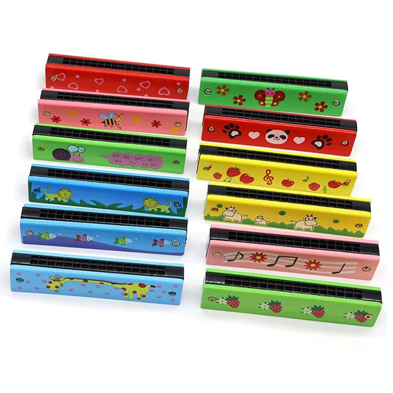Children Wooden Harmonica Musical Instrument Toys Music Teaching Aids Puzzle Early Education Kindergarten Beginners TMZ - Smarsty